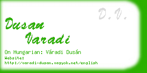 dusan varadi business card